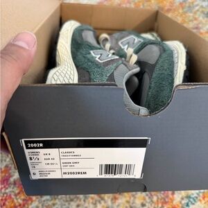 New Balance Kids Sneakers in Green and Gray